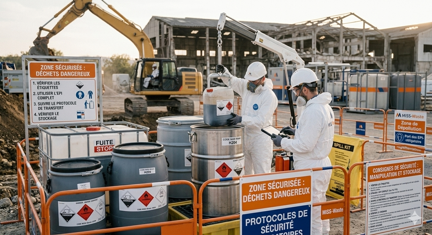 Sécurité gestion déchets dangereux